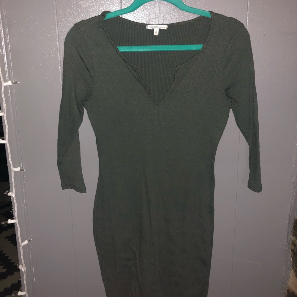 Green Charlotte Russe body-con dress!!
